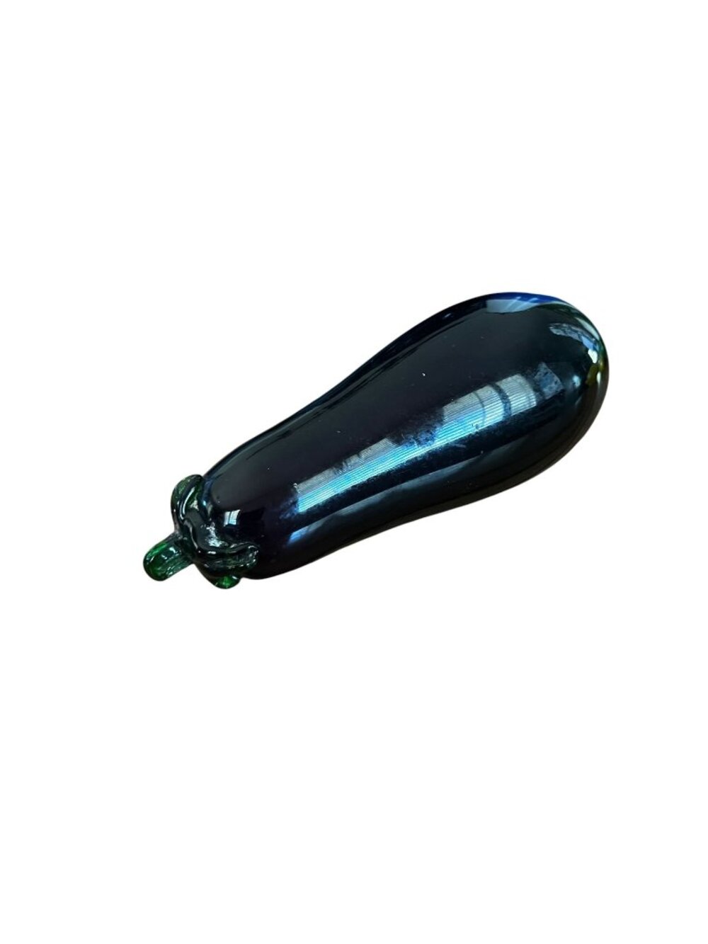 Vintage Murano Style Glass Purple Eggplant Squash